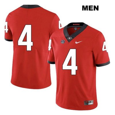 Men's Georgia Bulldogs NCAA #4 Nolan Smith Nike Stitched Red Legend Authentic No Name College Football Jersey GTL4654KA